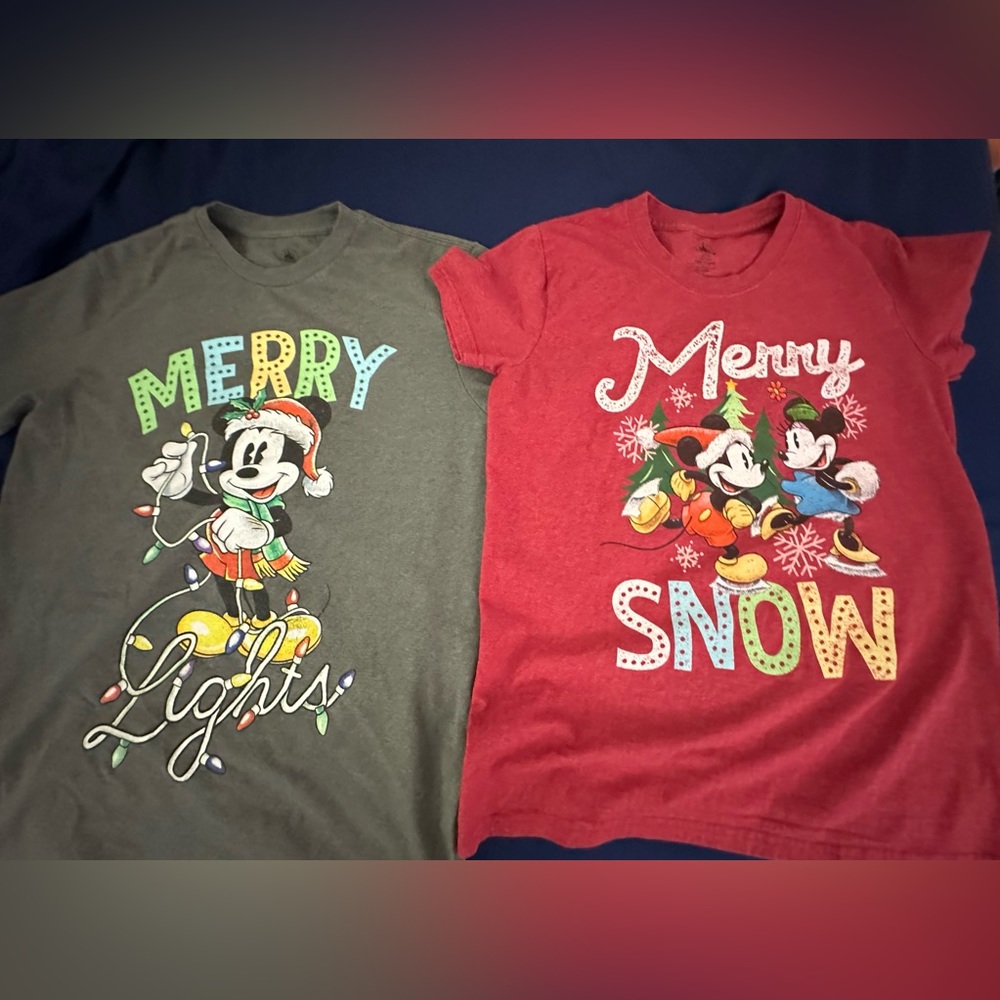 Disney | Christmas Couple’s Matching Mickey and Minnie T-shirt Pair Set — Smalls
